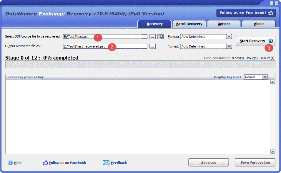 Use DataNumen Exchange Recovery to recover a corrupt OST file.