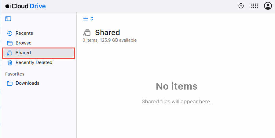 On iCloud Drive, recover deleted files from the shared folder.