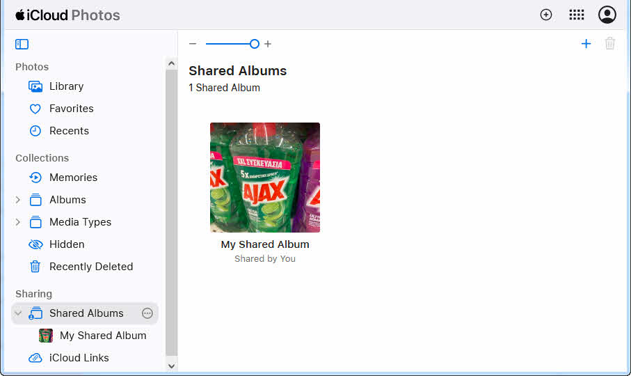 iCloud shared albums