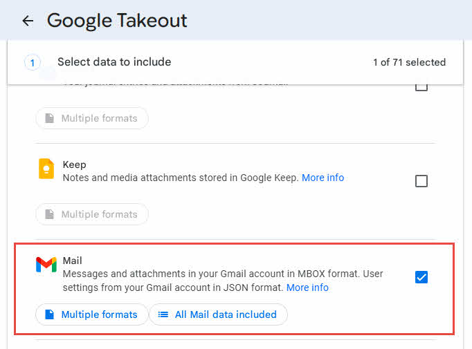 Use Google Takeout to export and backup all mail data in GMail account.
