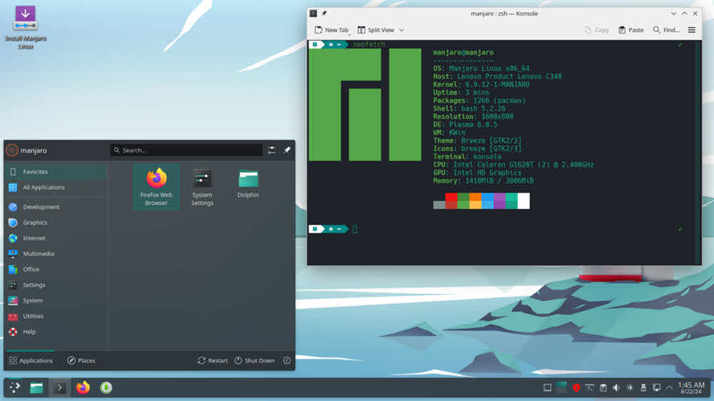 Manjaro Linux XFCE Distribution