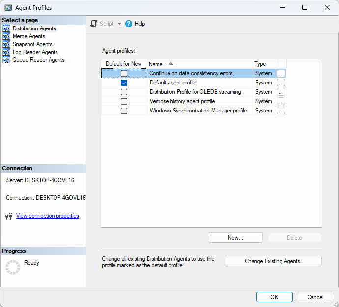 Configure the agent profile