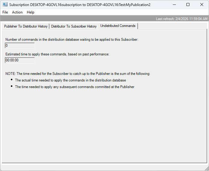 Check undistributed commands to find the performance bottlenecks in SQL Server Replication