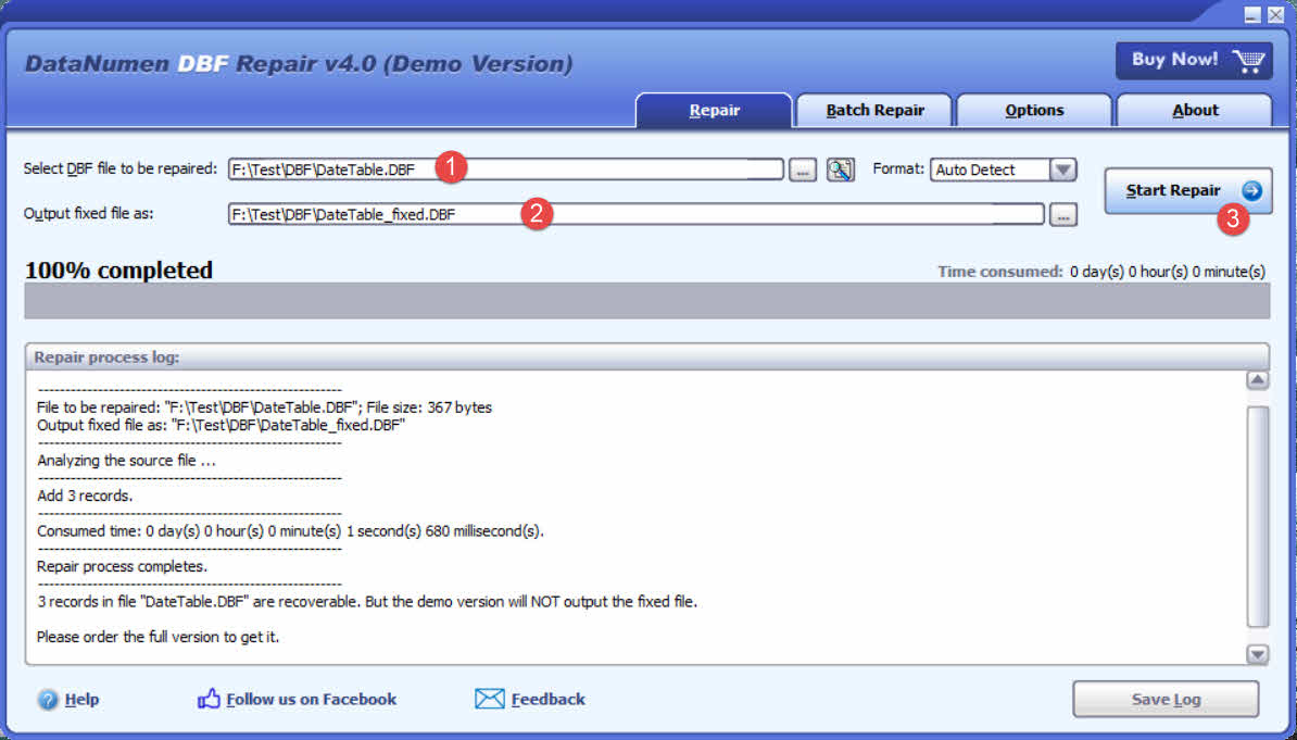 Use DataNumen DBF Repair to repair the corrupt DBF file.