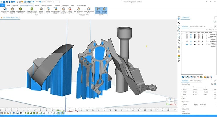 Use Materialise Magics to repair STL files.