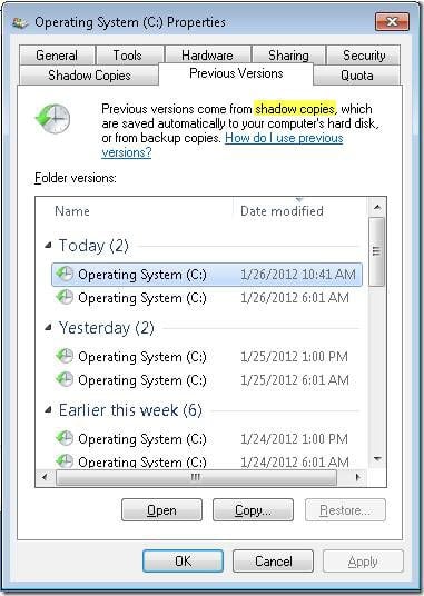 Use the shadow copies on network drive to restore deleted files.